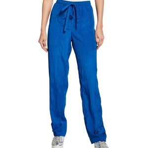 Helmut Lang Blue Parachute Pants Sz 8 Straight Drawstring NWT